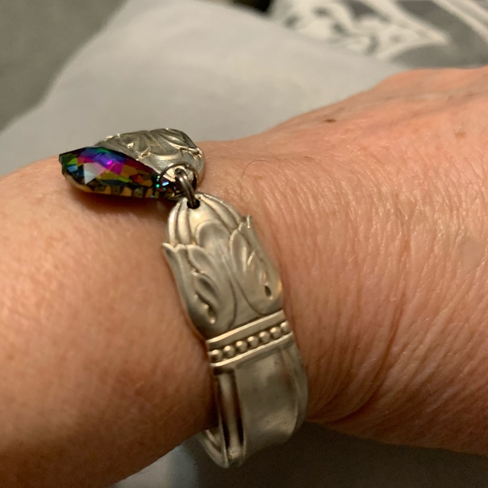 Silver Bracelet Made From Silverware. - image 2